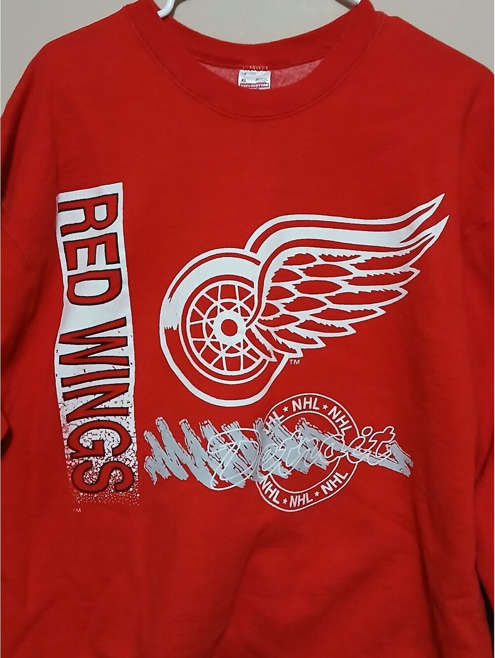 Vintage Detroit Red Wings Sweatshirt Pullover Crewneck NHL Hockey Mens XL